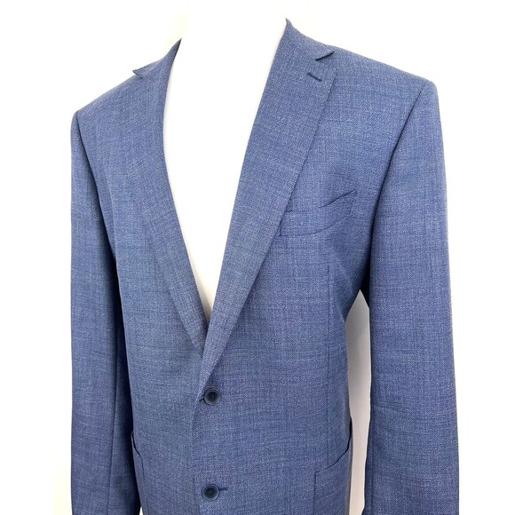 Paul Betenly X Lanificio Filarte J-Sunbury Sport Coat Blazer Blue Wool Mens 48L